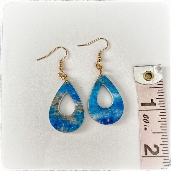 Teardrop acrylic earrings  - Picture 2 of 2